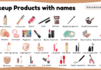Full Makeup Products with names in English and Pictures