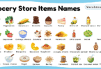 Grocery Store Items Names for Kids in English with Pictures