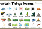 Mountain Things Names for Kids in English with Pictures