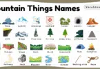 Mountain Things Names for Kids in English with Pictures