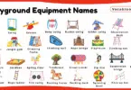 Playground Equipment Names for Kids in English with Pictures