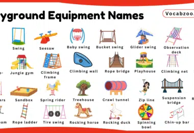 Playground Equipment Names for Kids in English with Pictures
