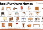 School Furniture Names for Kids in English with Pictures