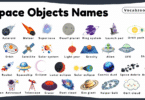 Space Objects Names for Kids in English with Pictures