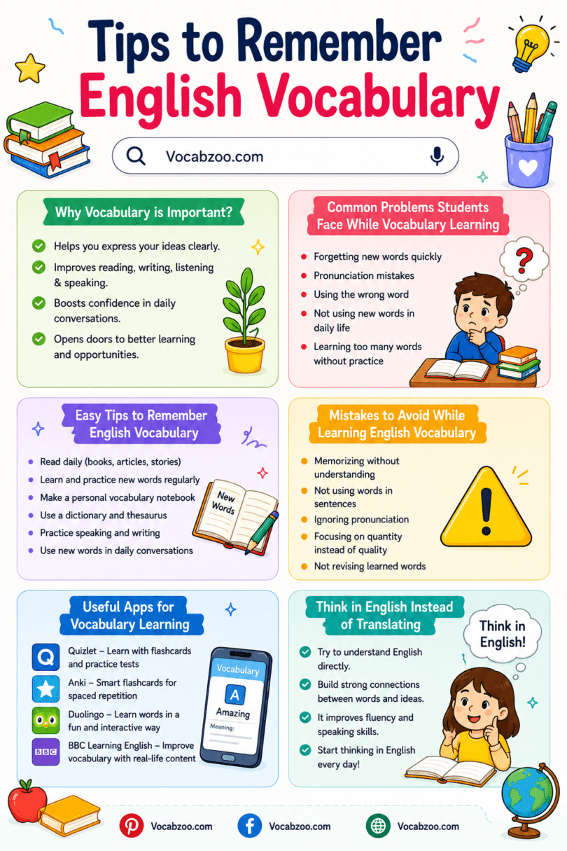 Easy Tips to Remember English Vocabulary Faster - Vocabzoo
