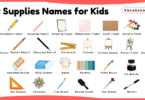 Art Supplies Names for Kids in English with Pictures