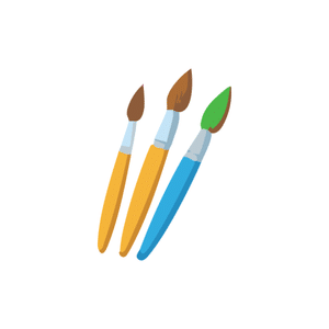 Brush Set | Art Supplies Names for Kids in English
