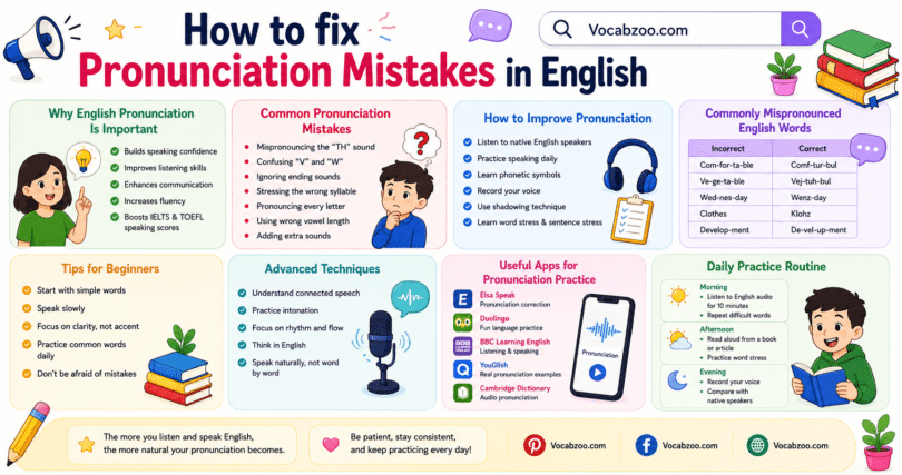 Common Pronunciation Mistakes in English and How to Fix Them