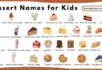 Dessert Names for Kids in English with Pictures