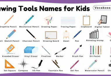 Drawing Tools Names for Kids in English with Pictures