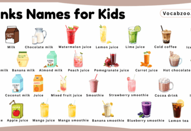 Drinks Names for Kids in English with Pictures