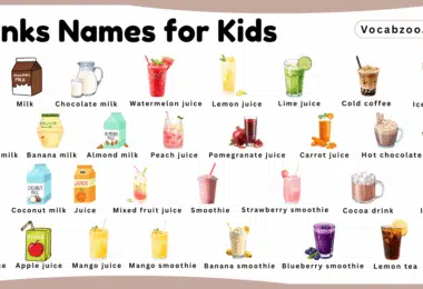 Drinks Names for Kids in English with Pictures