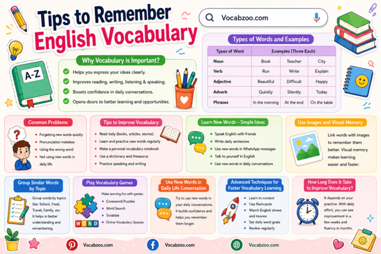 Easy Tips to Remember English Vocabulary Faster - Vocabzoo