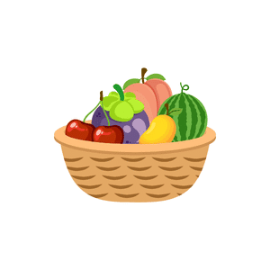 Fruit basket | Dining Table Items Names for Kids