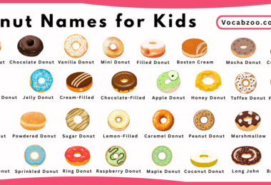 Donut Names for Kids in English with Pictures