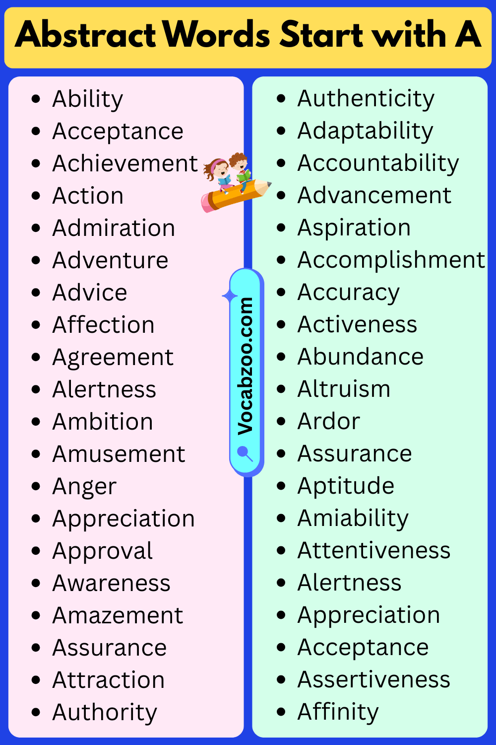 Abstract Words That Start with A