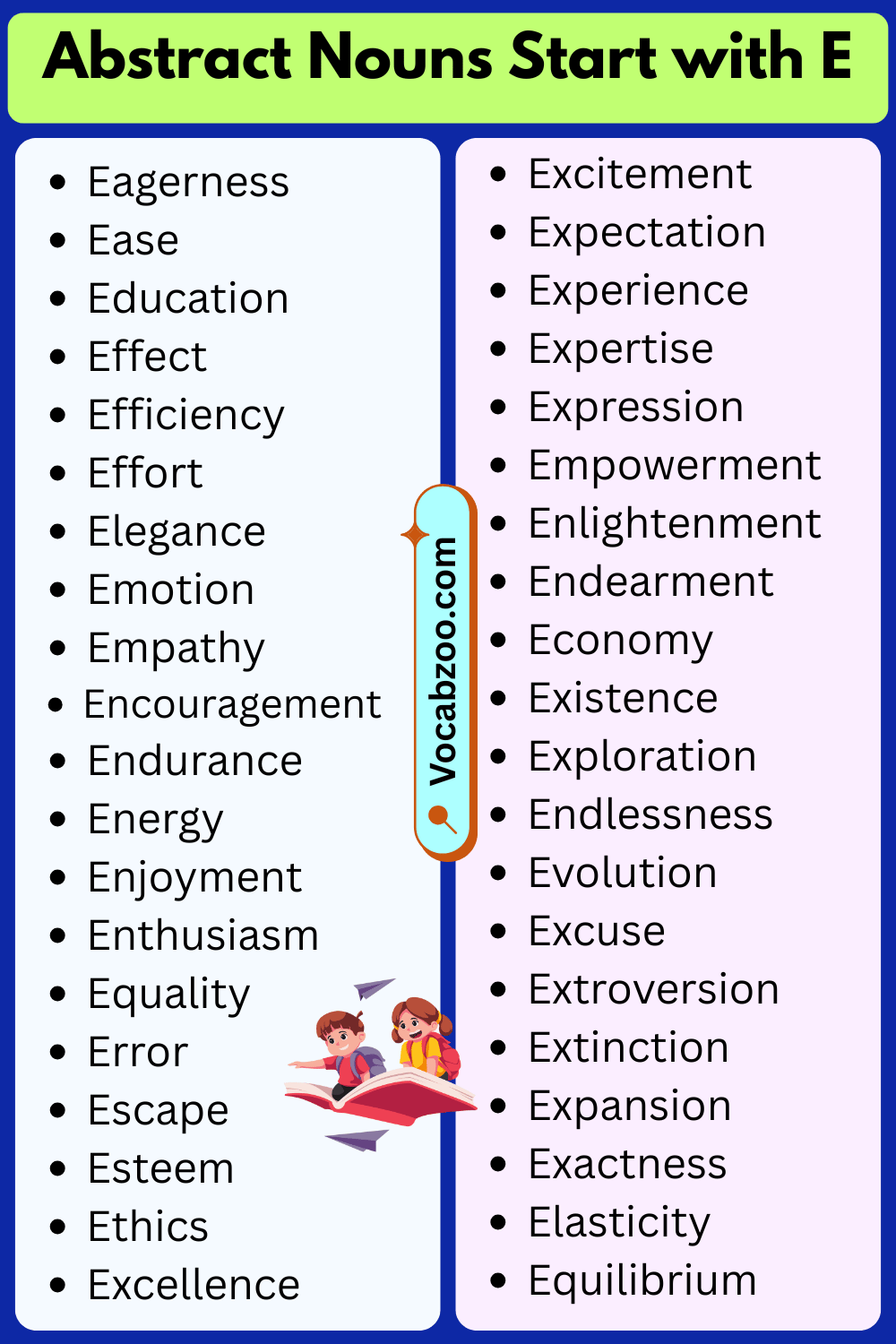 Abstract Nouns That Start with E