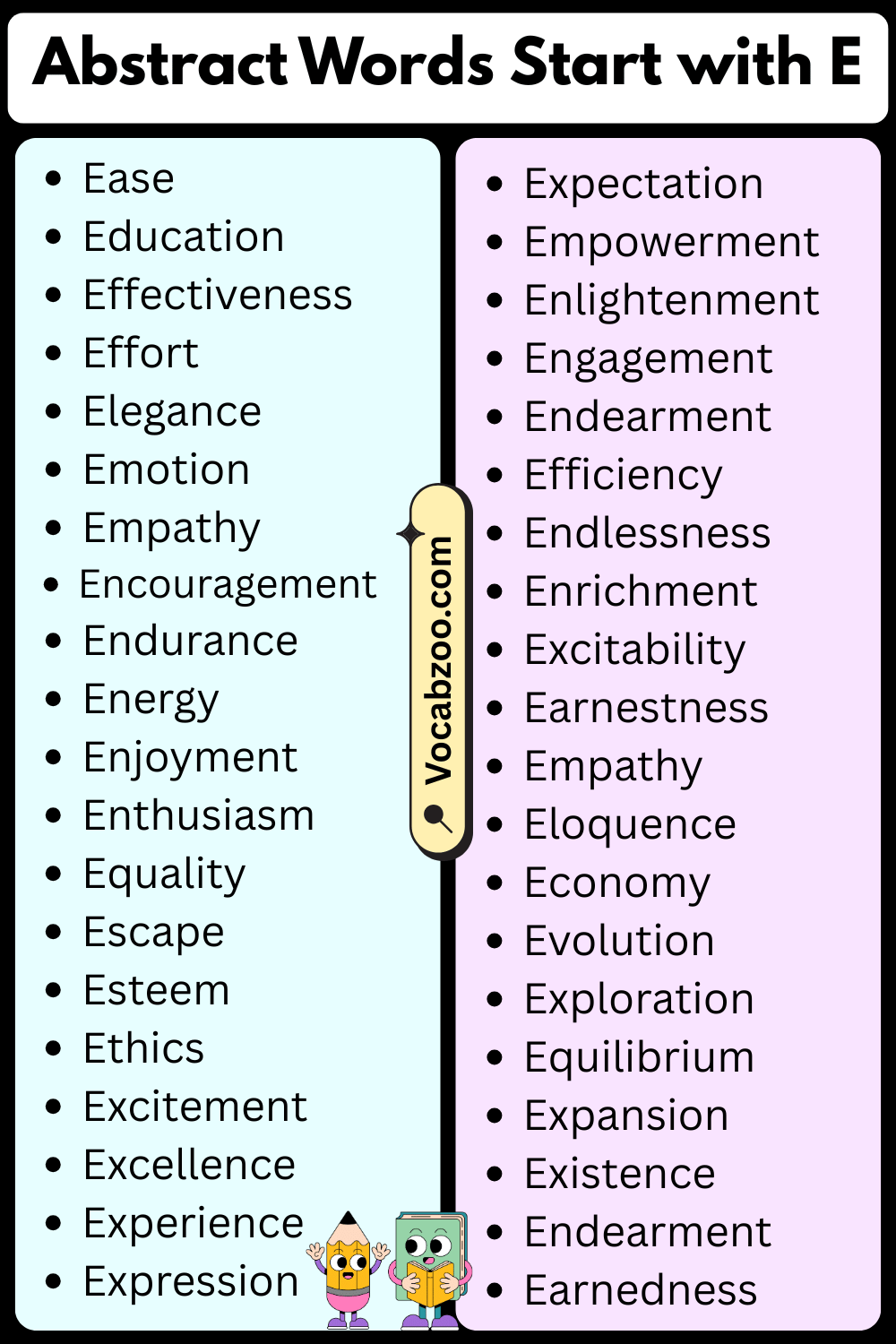 Abstract Words That Start with E
