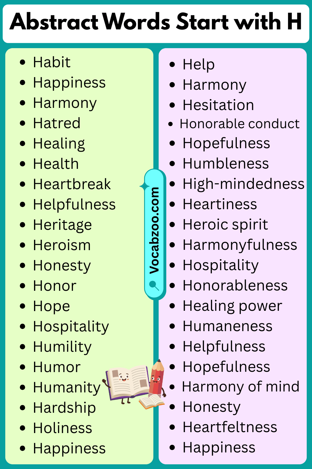 Abstract Words That Start with H
