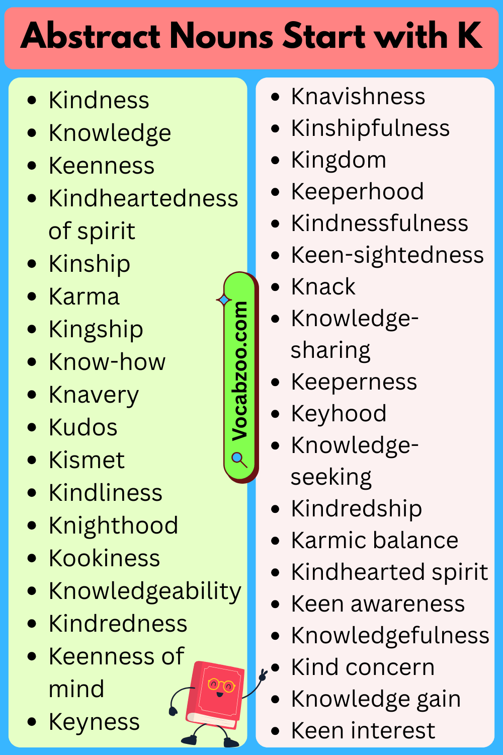 Abstract Nouns That Start with K