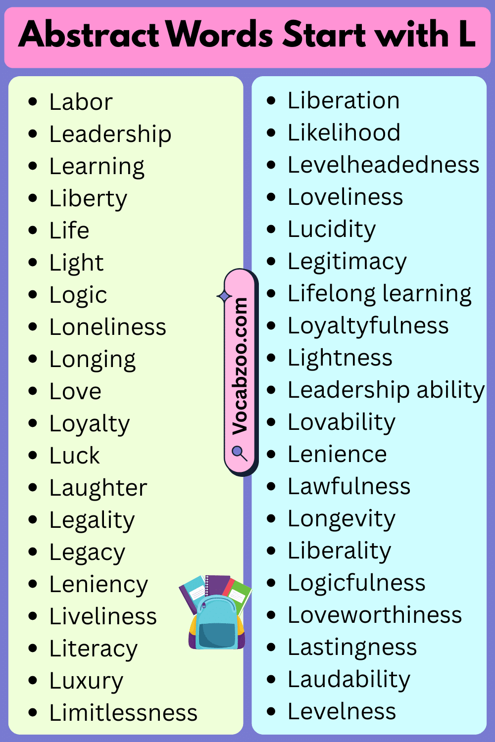 Abstract Words That Start with L