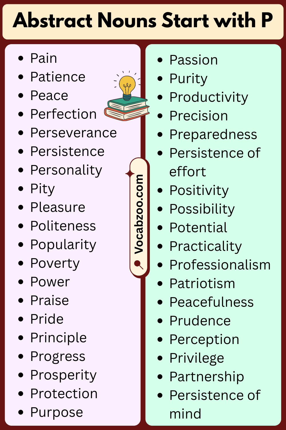 Abstract Nouns That Start with P