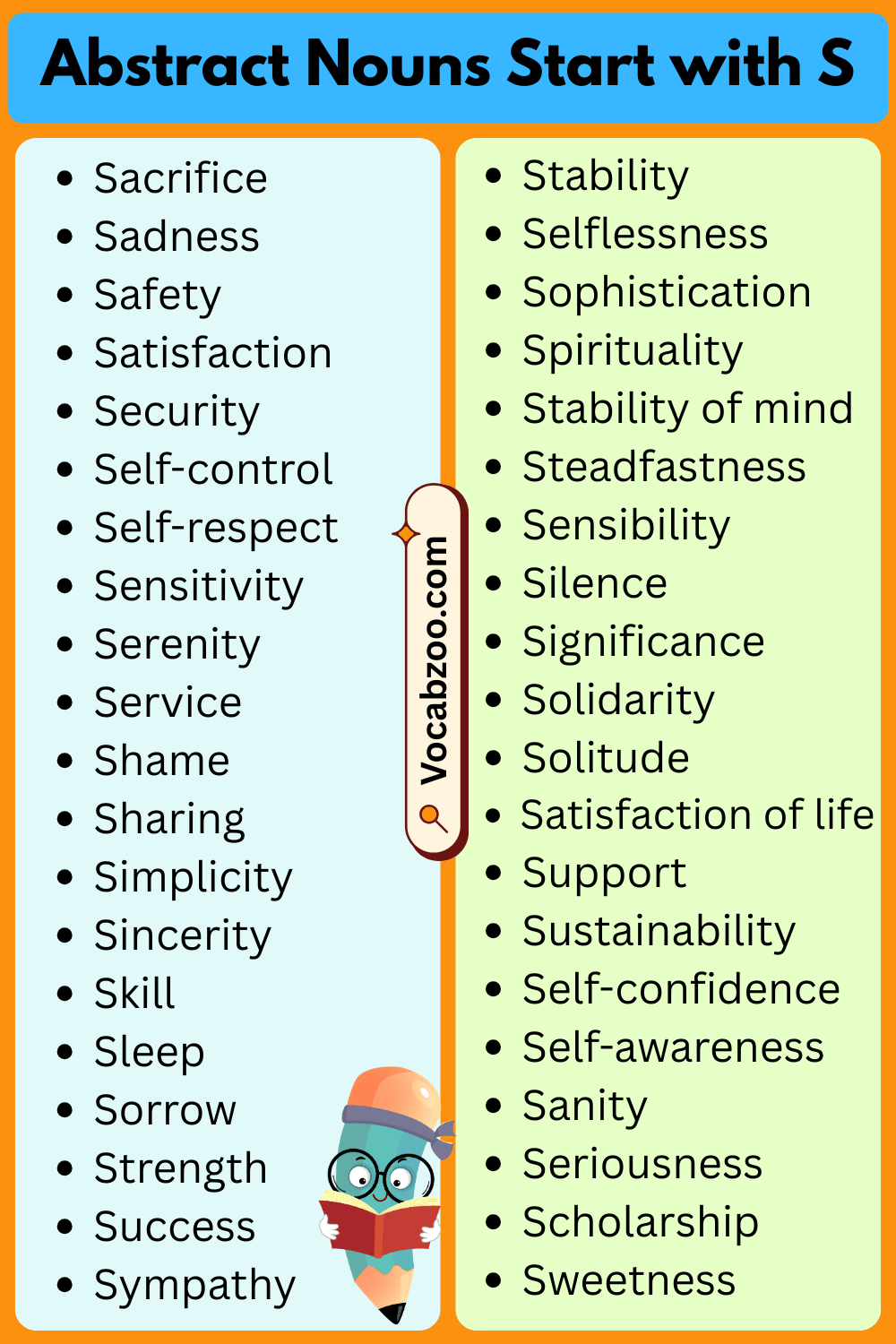 Abstract Nouns That Start with S