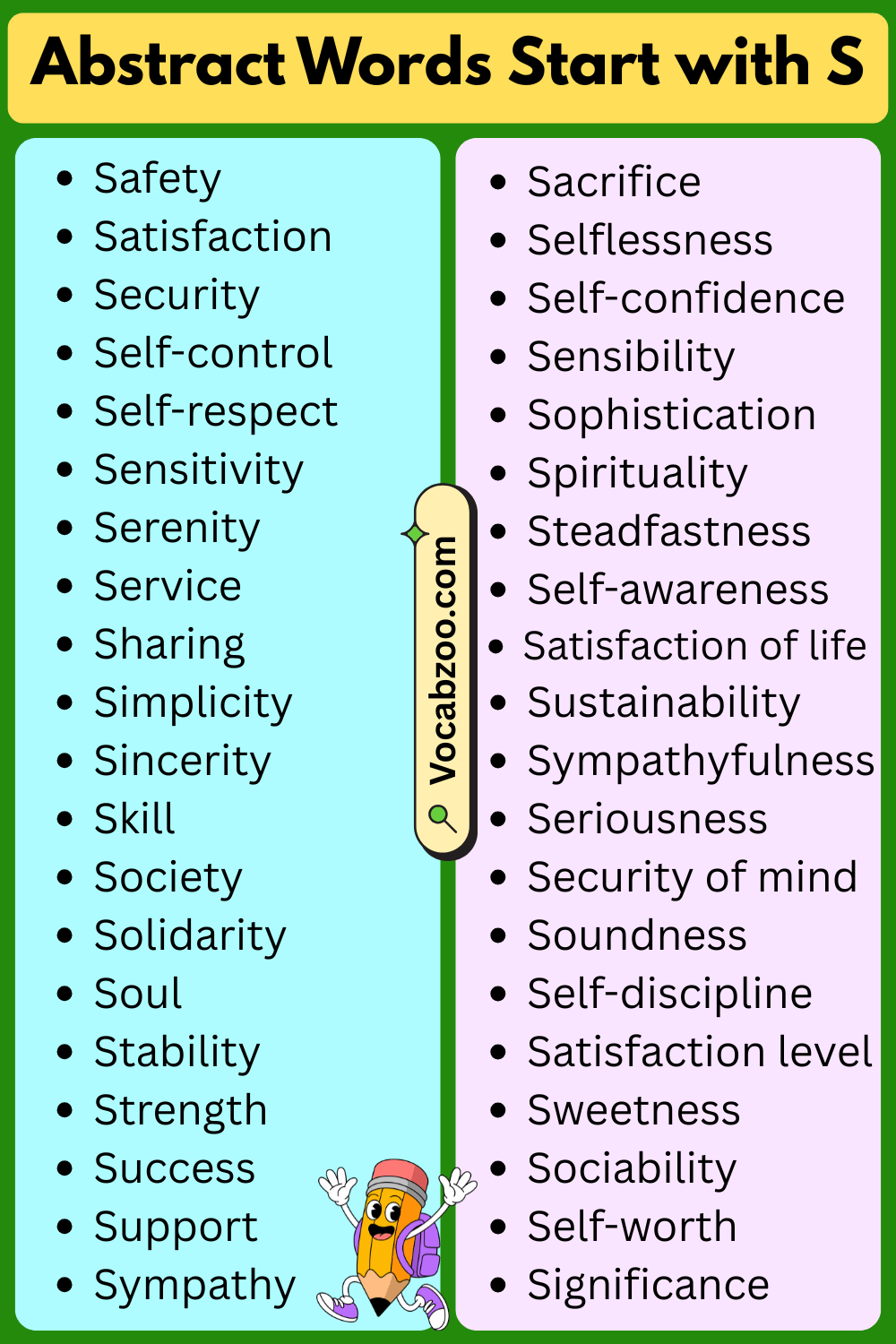 Abstract Words That Start with S