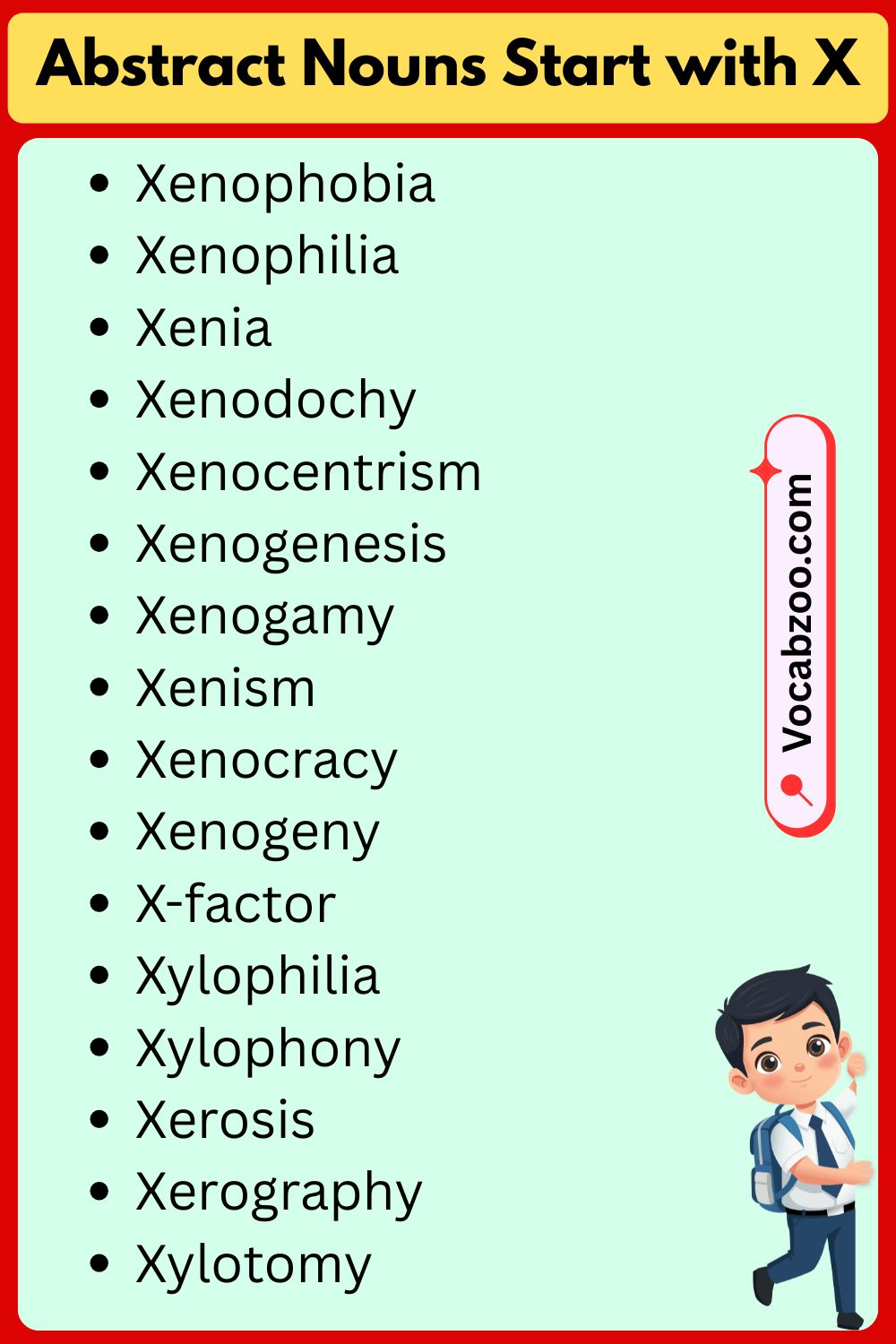 Abstract Nouns That Start with X