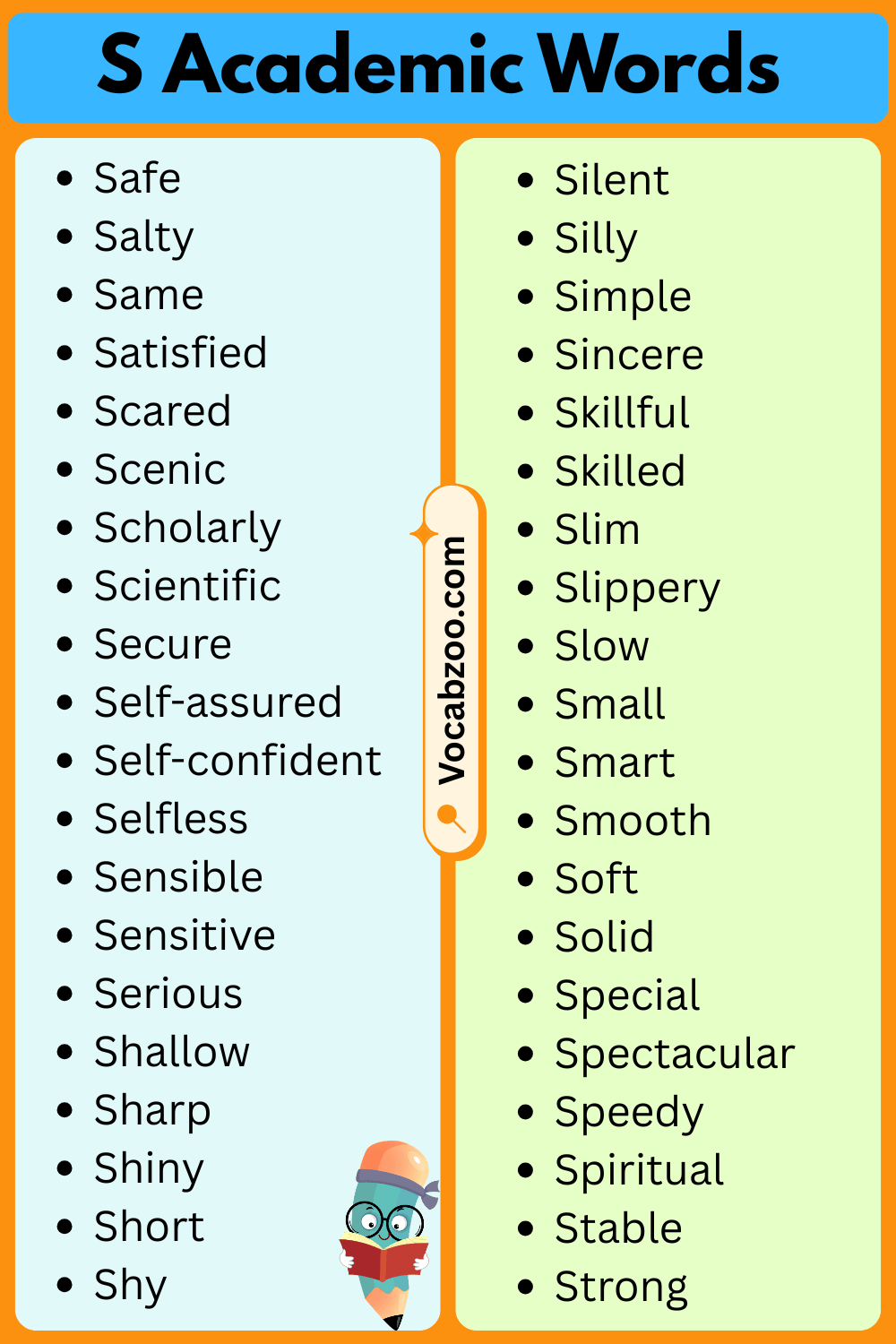 Academic Words That Start with S