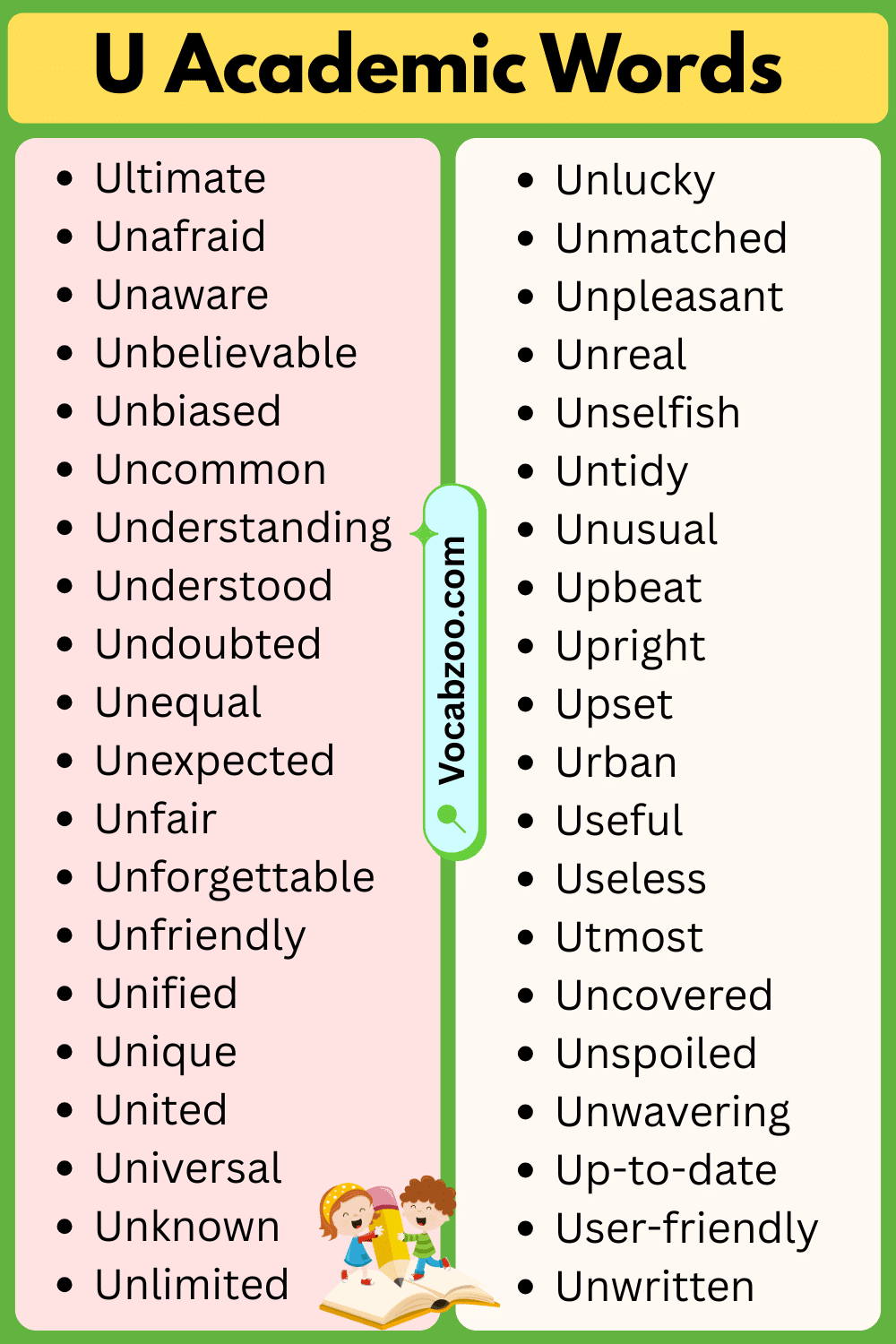 Academic Words That Start with U