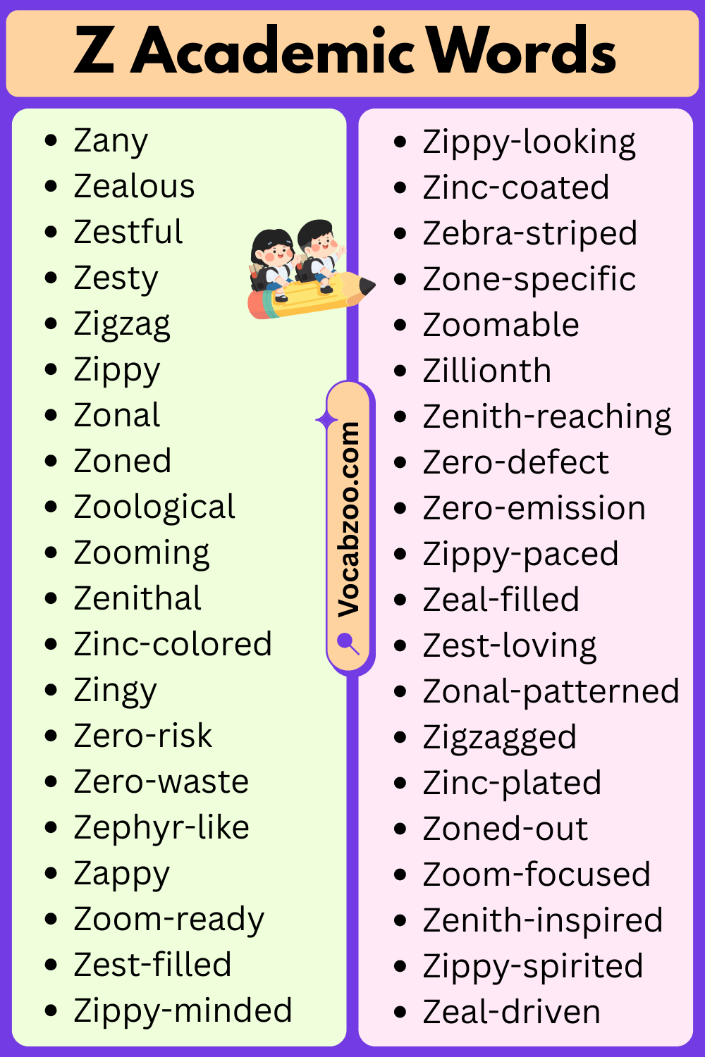 Academic Words That Start with Z