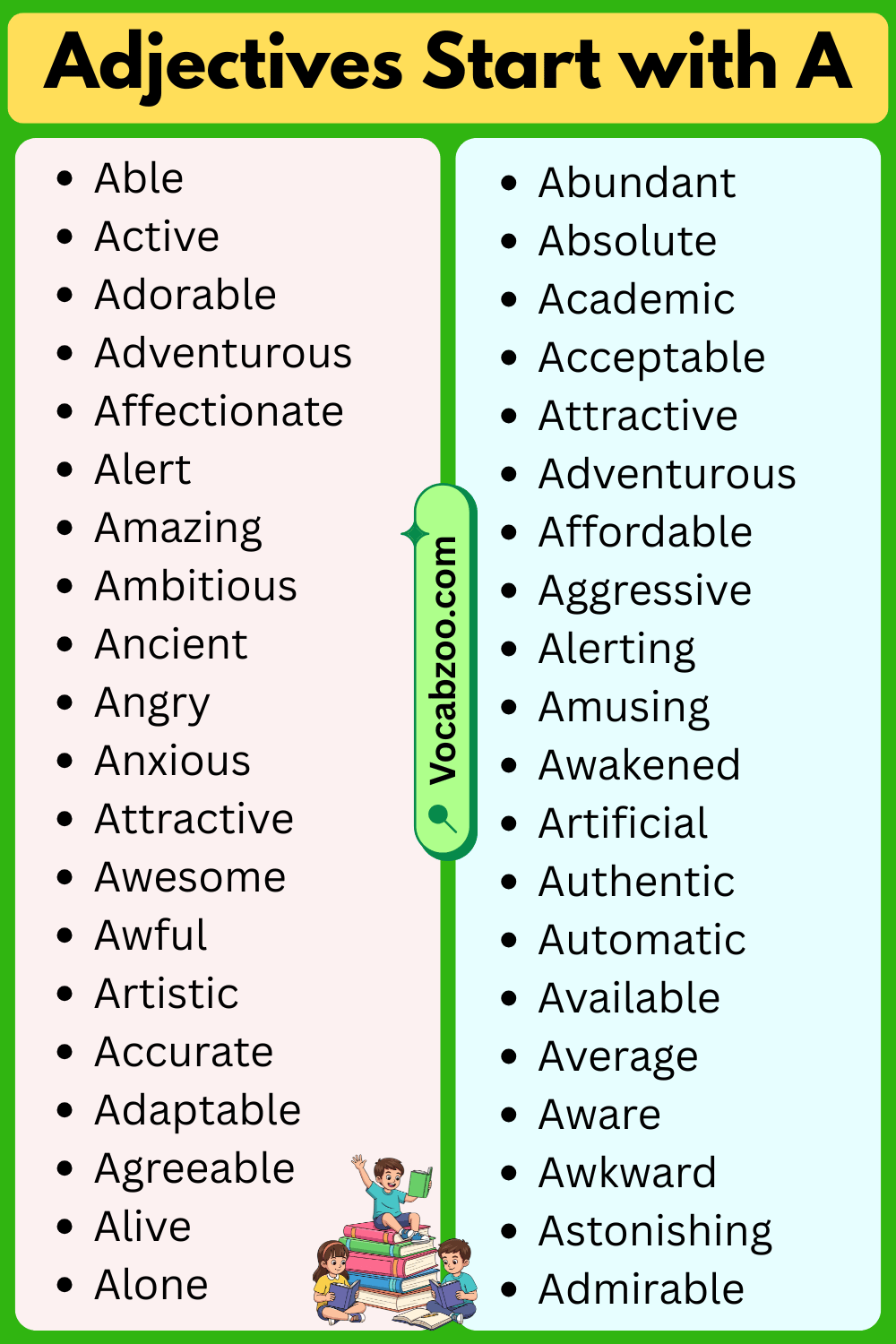 Adjectives That Start with A in English
