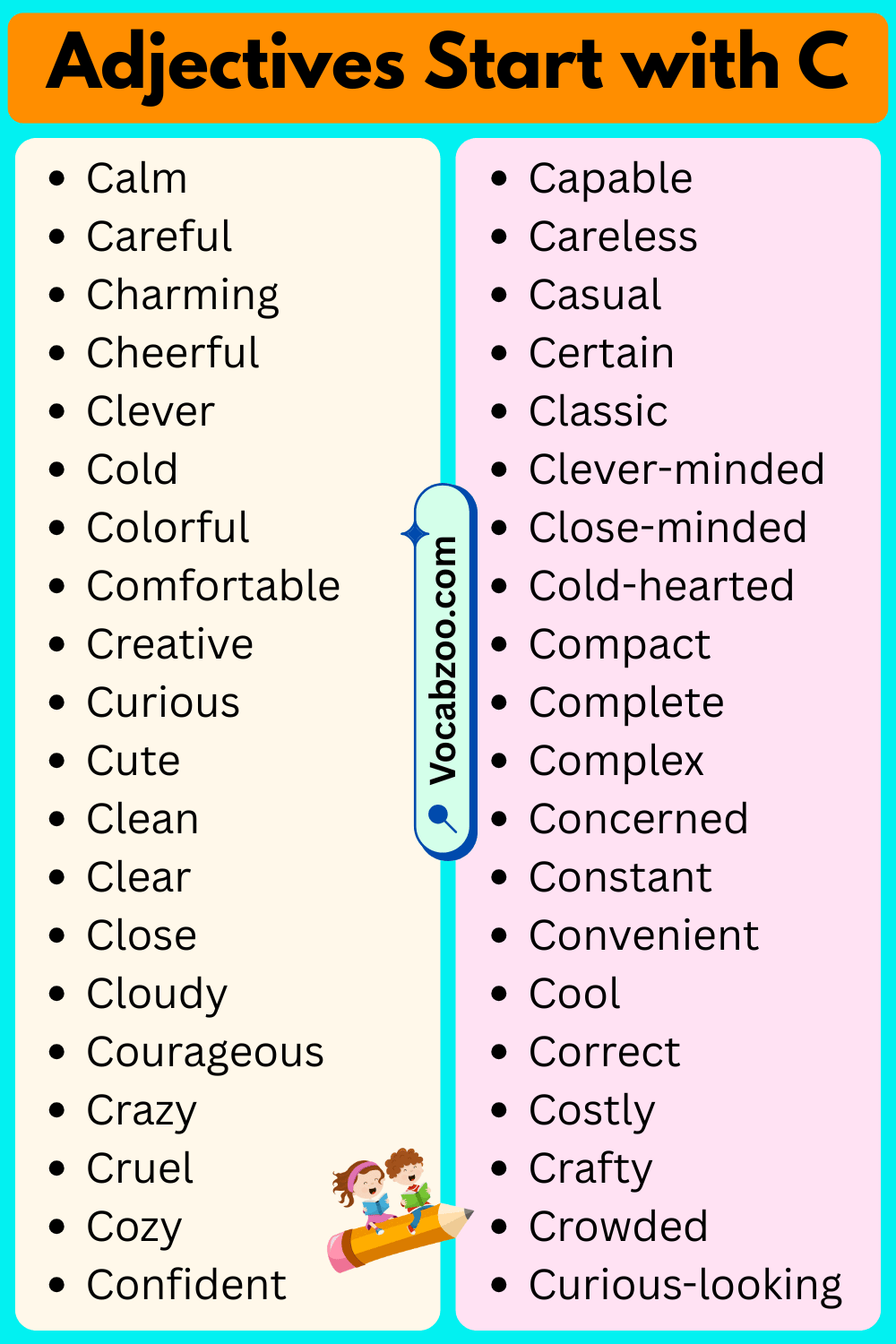Adjectives That Start with C in English