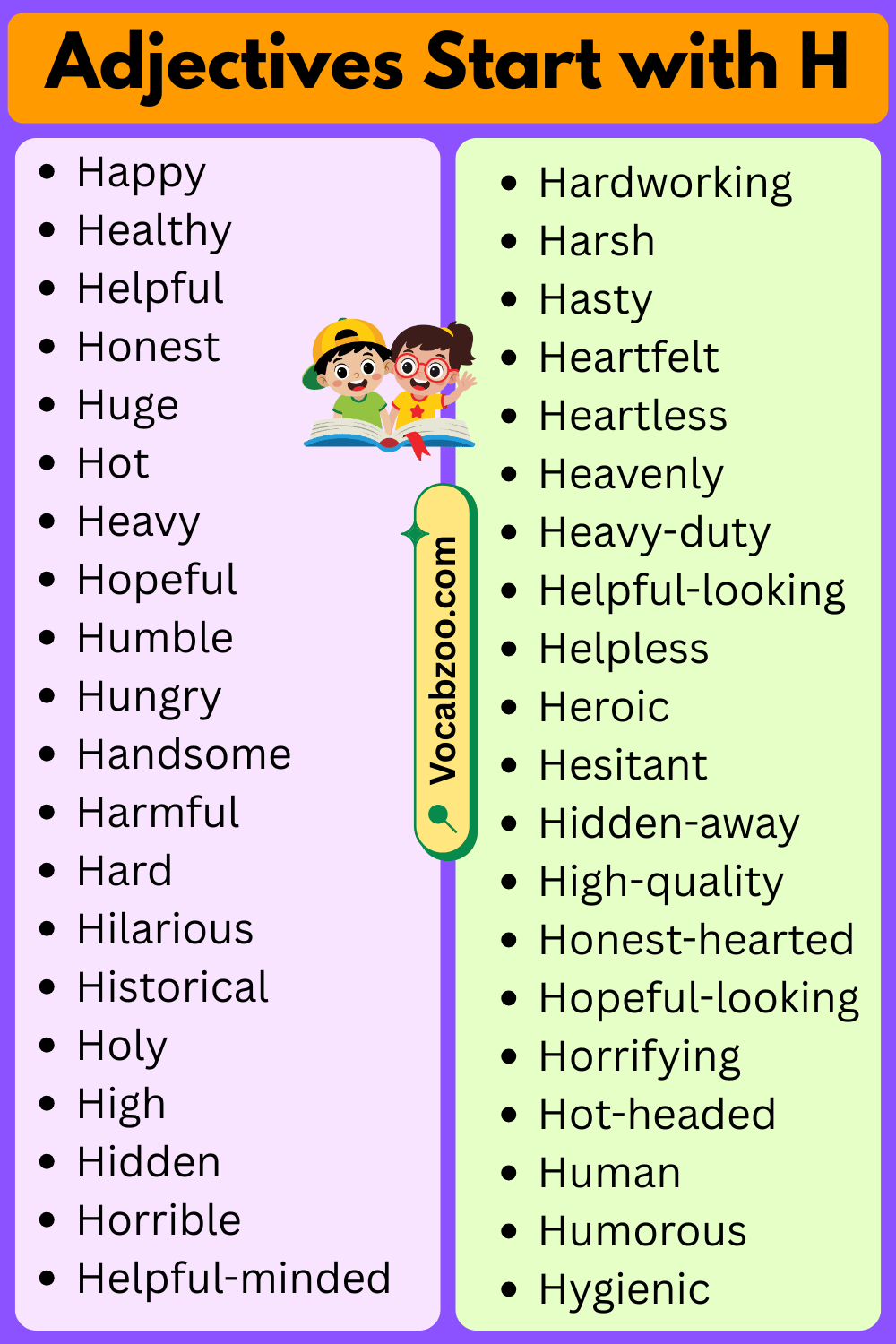 Adjectives That Start with H in English