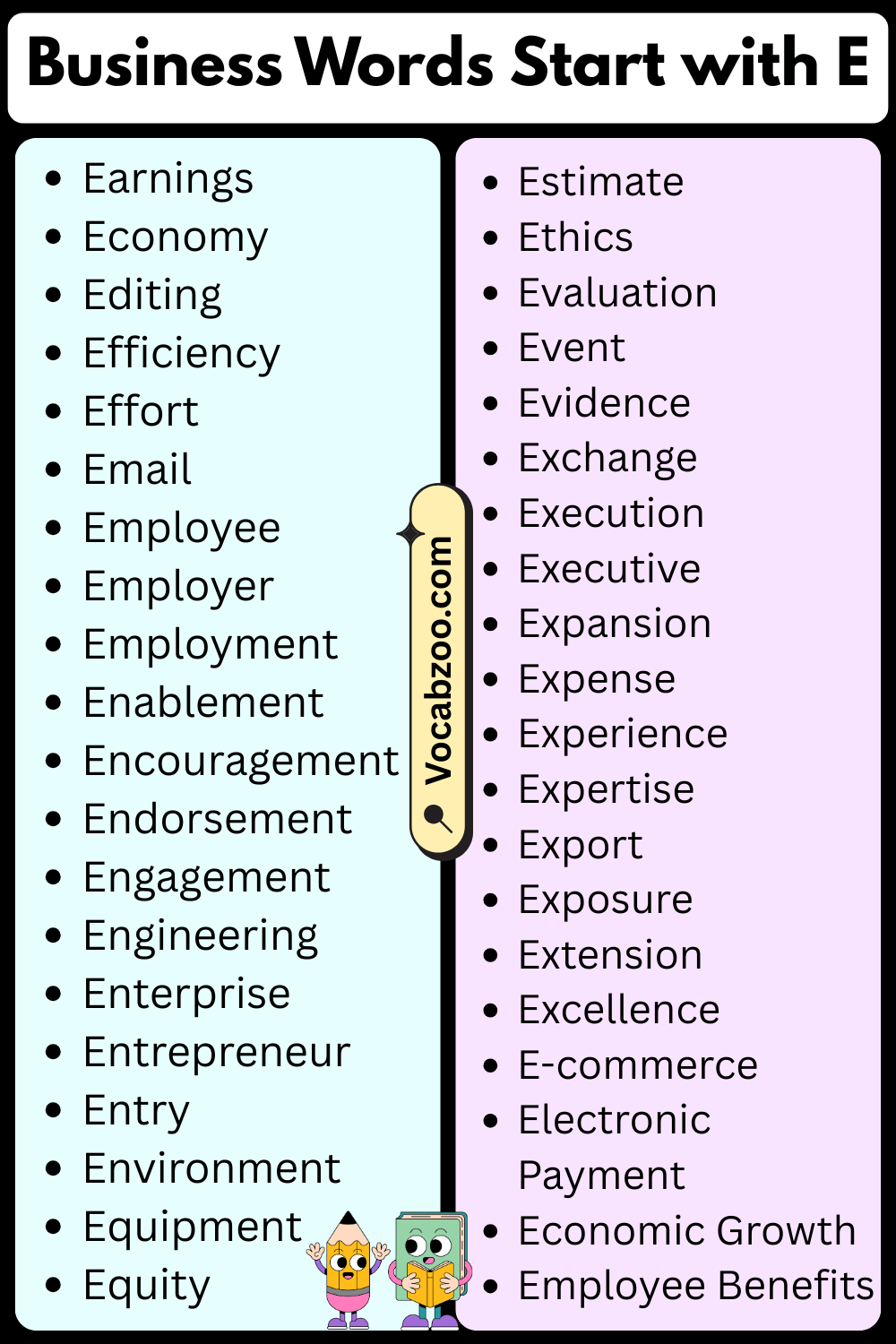 Business Words That Start with E