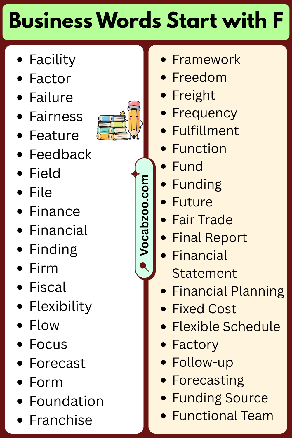 Business Words That Start with F