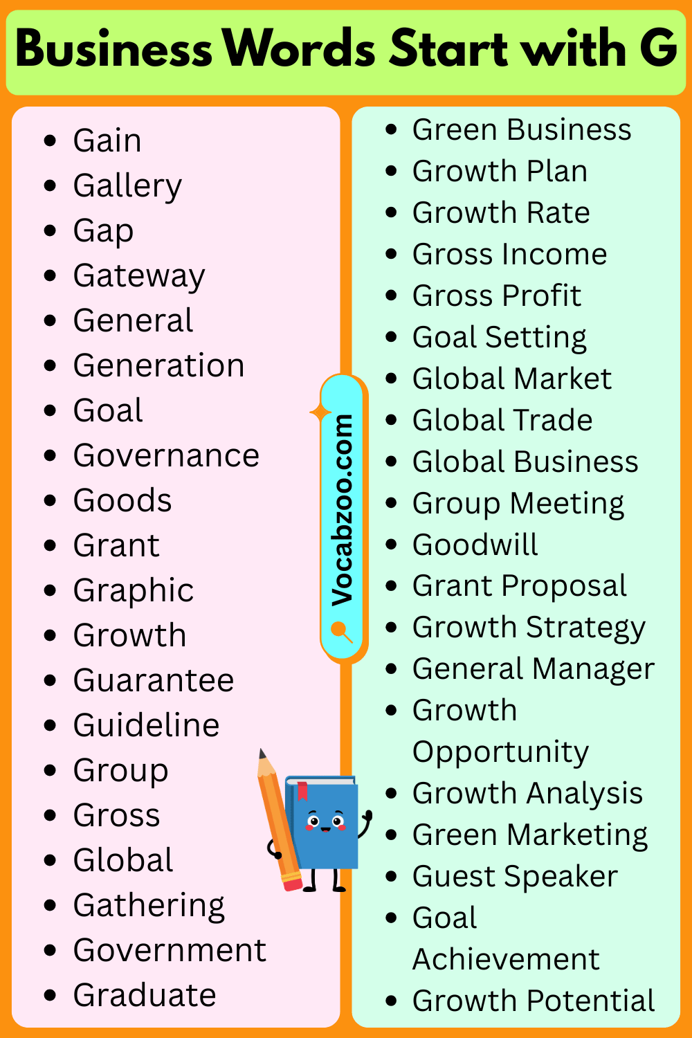 Business Words That Start with G