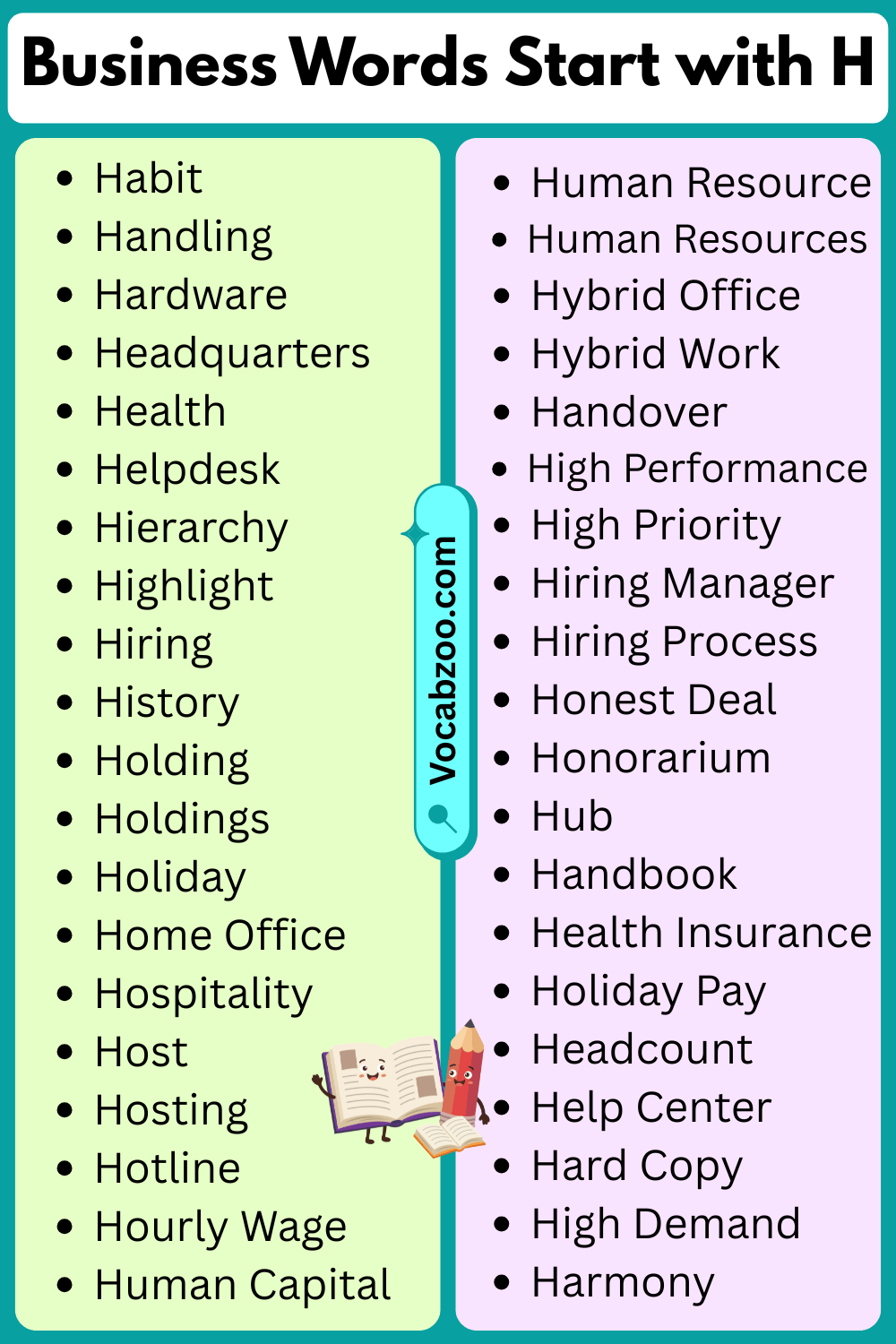 Business Words That Start with H