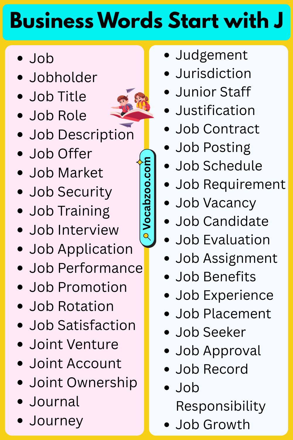 Business Words That Start with J