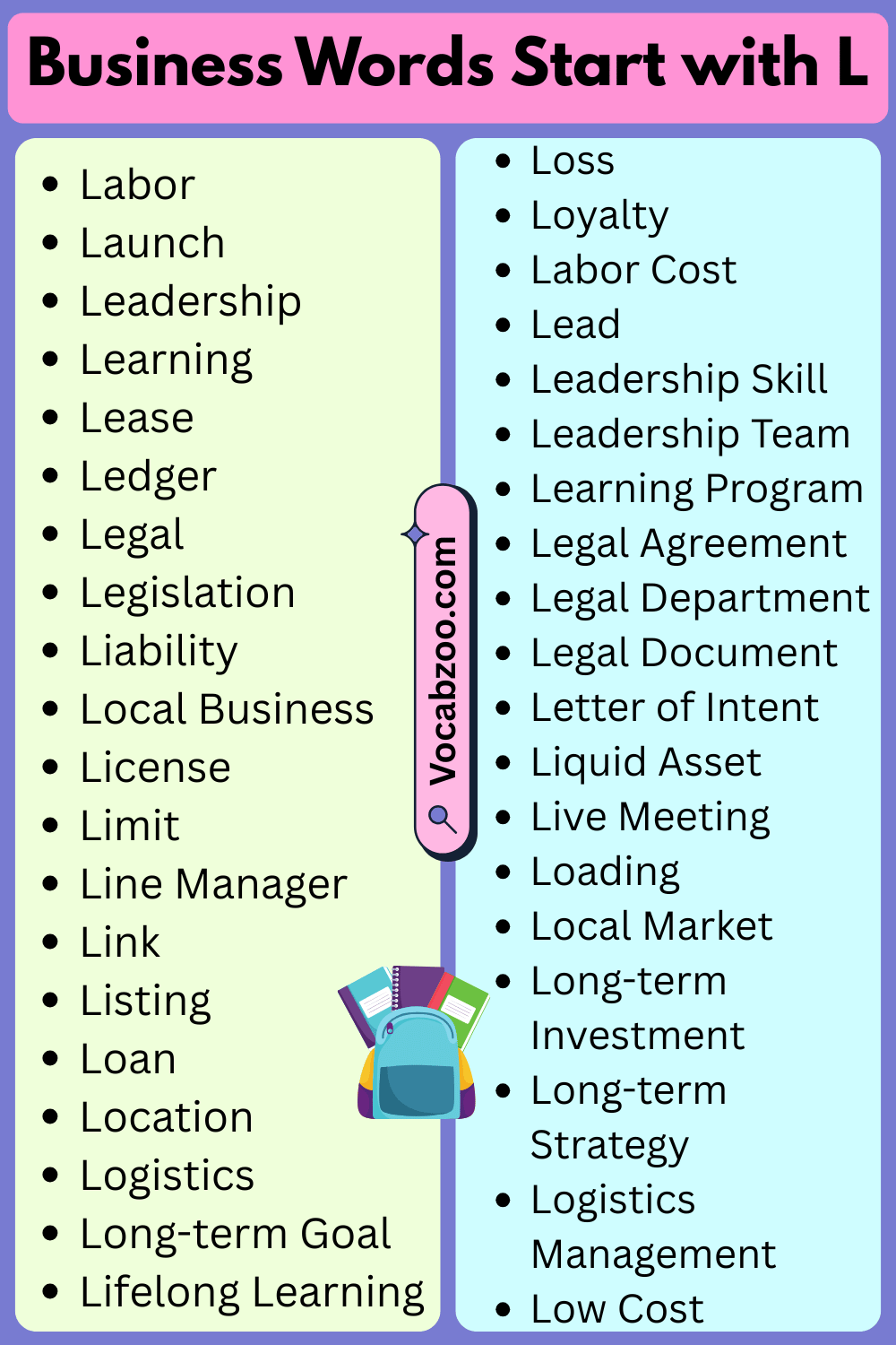 Business Words That Start with L