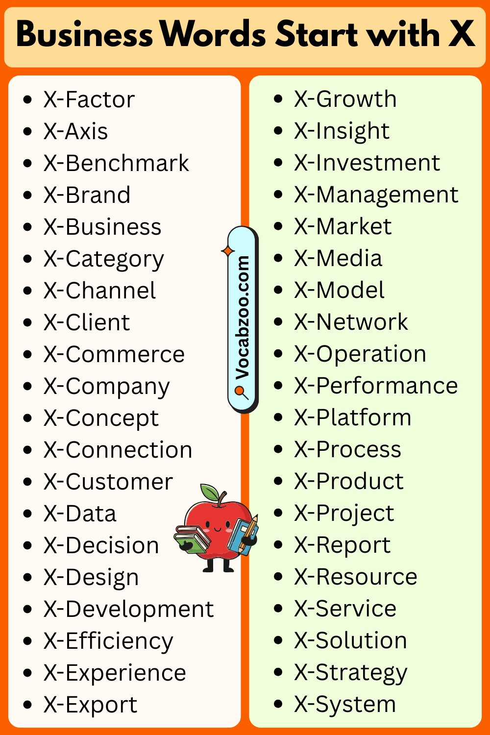 Business Words That Start with X