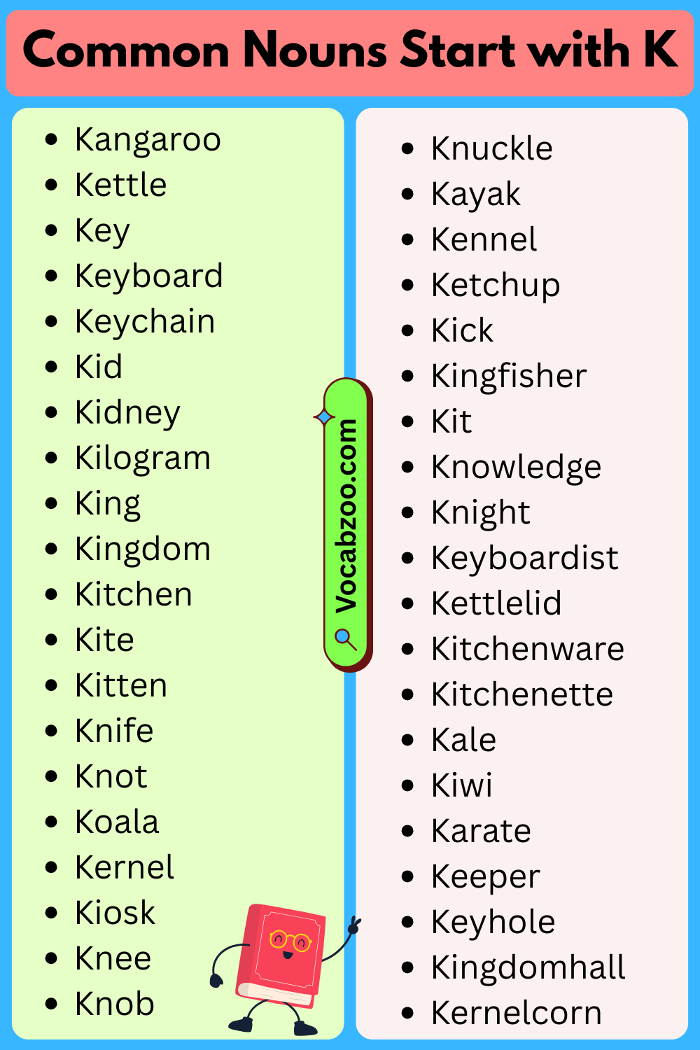 Common Nouns That Start with K