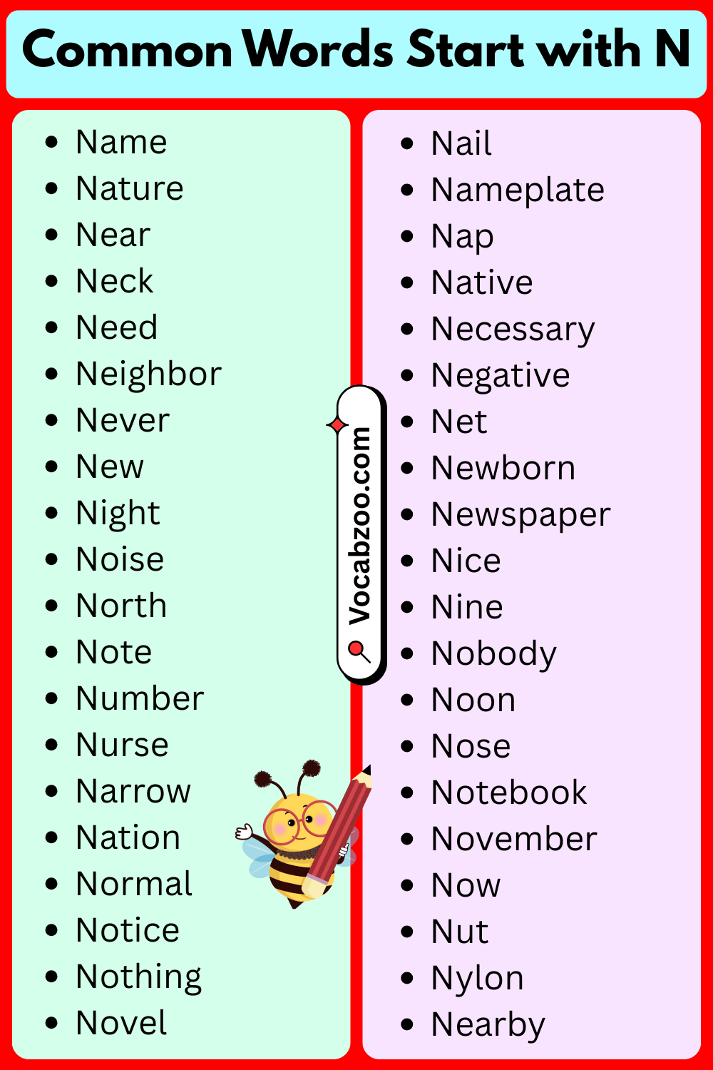 Common Words That Start with N