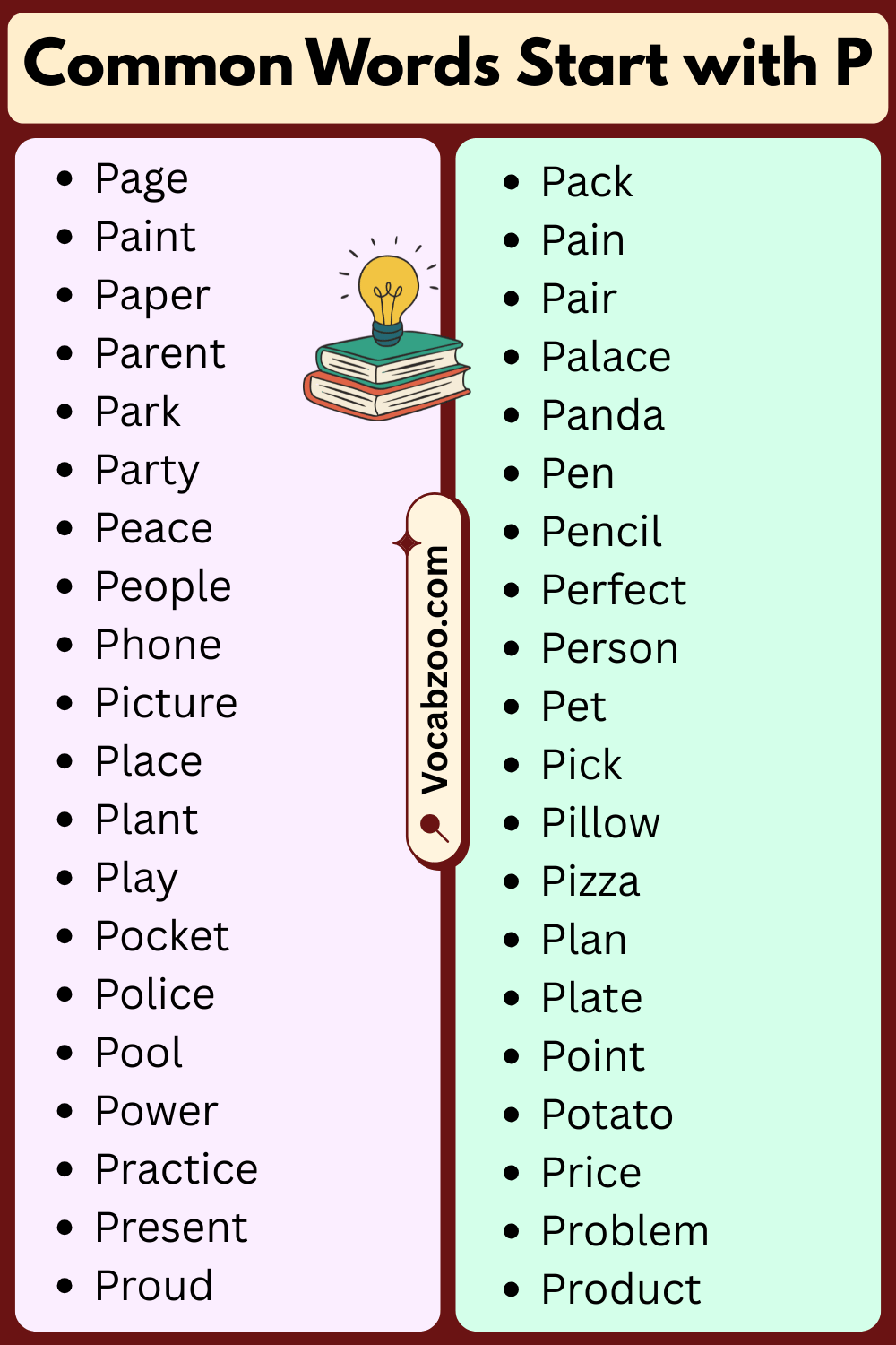 Common Words That Start with P