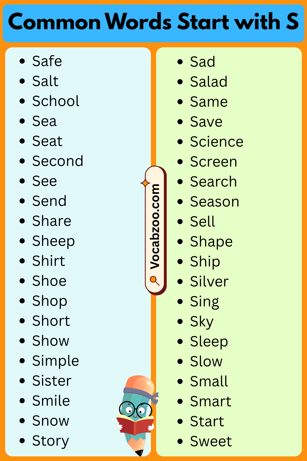 Common Words That Start with S