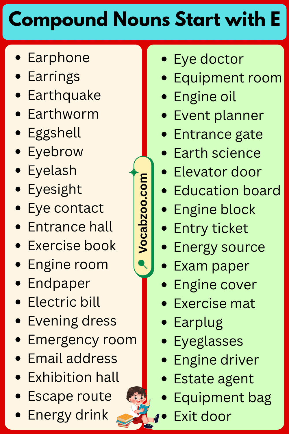 Compound Nouns That Start with E