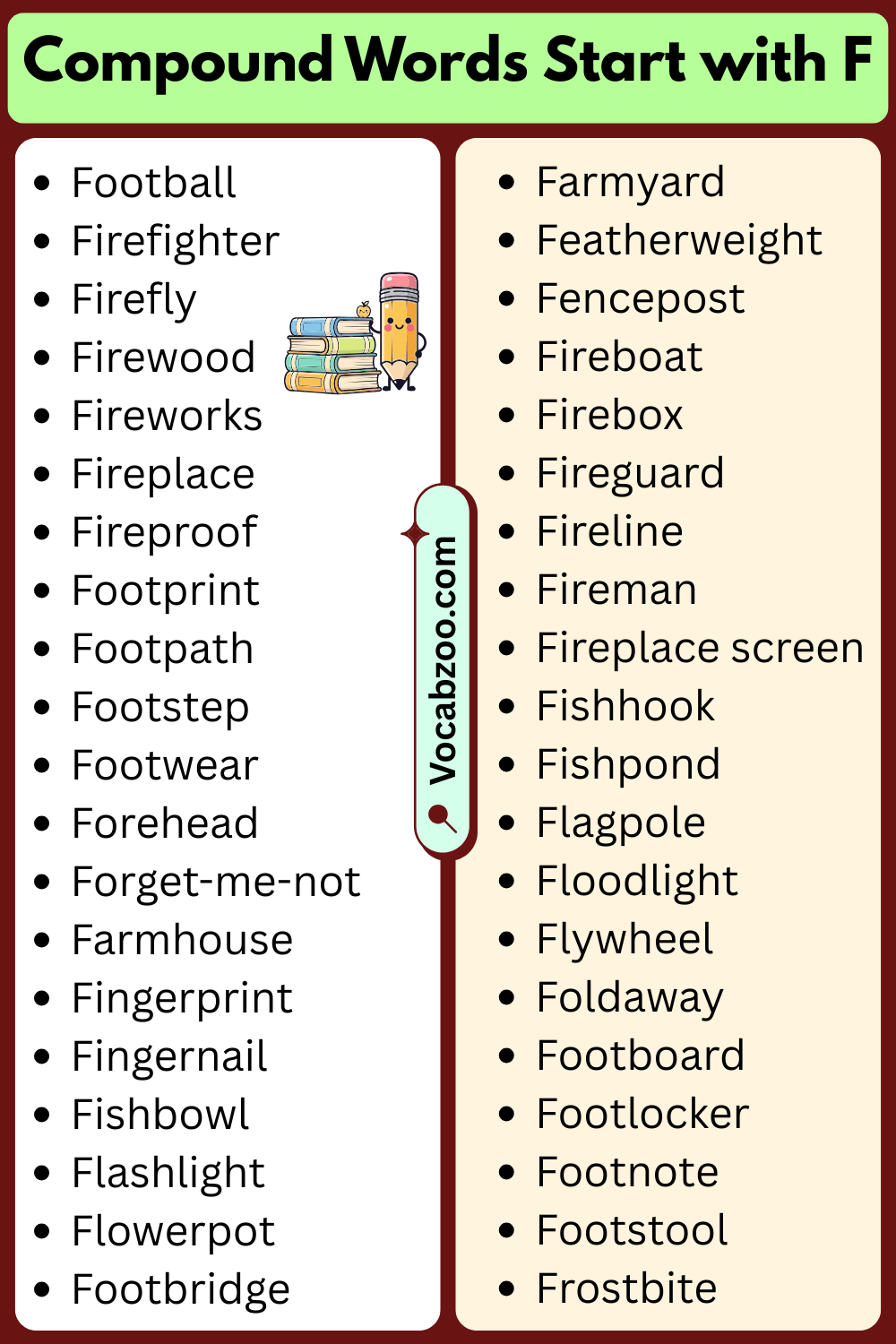 Compound Words That Start with F