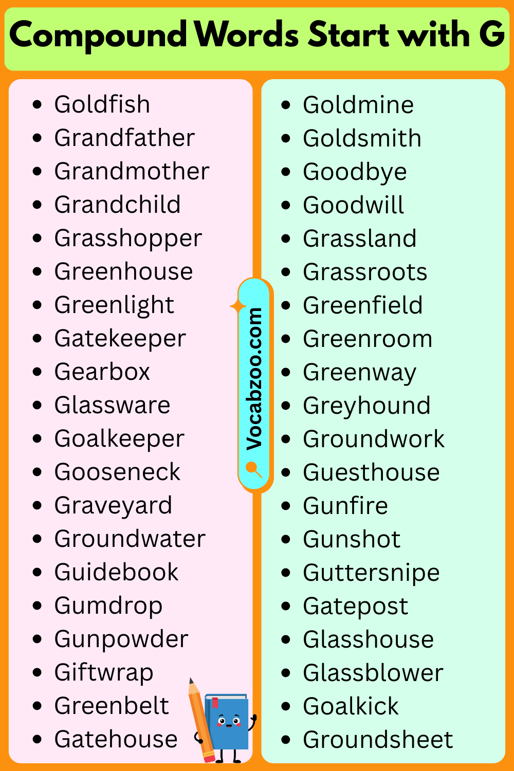 Compound Words That Start with G