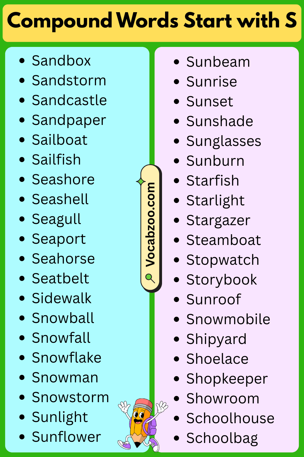 Compound Words That Start with S